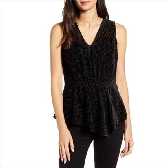 Chelsea28 Sleeveless Peplum Top, Size XS - Picture 1 of 8